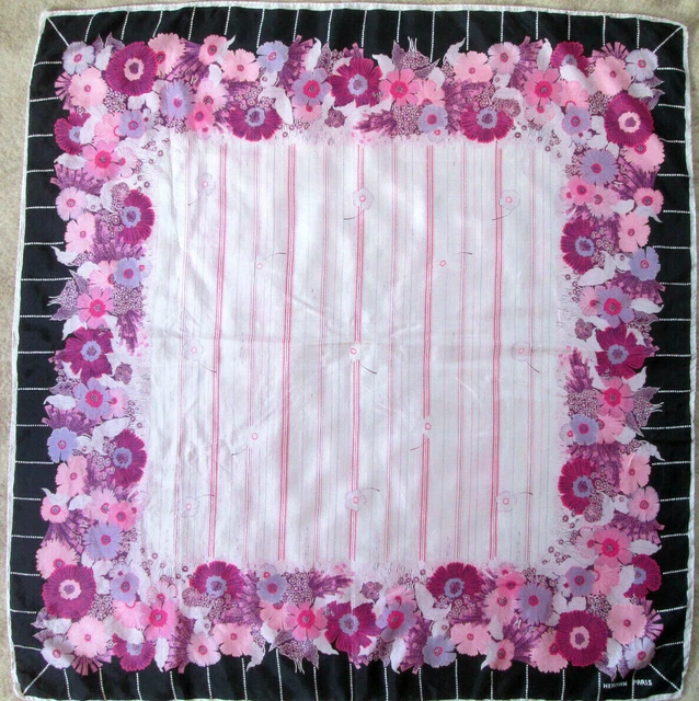 Foulard soie TBEG vintage scarf 110 x 110 cm