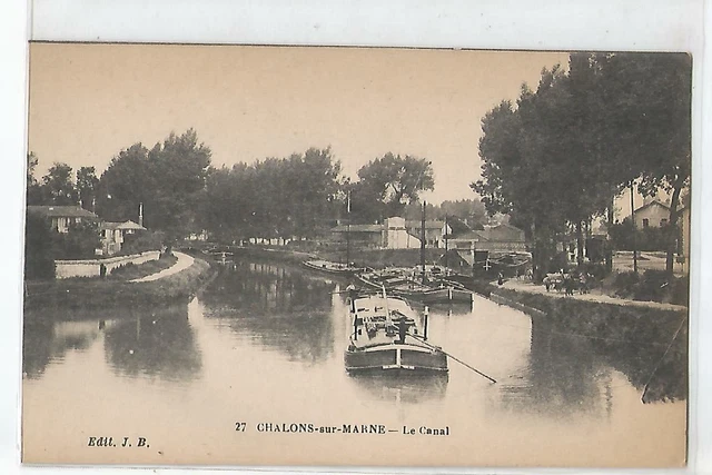 51 Chalons Sur Marne  , Le Canal , Peniche