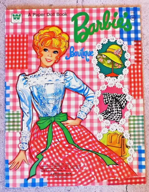 Vintage 1973 Whitman BARBIE'S BOUTIQUE Paper Doll Book UNCUT Original Matel, Inc