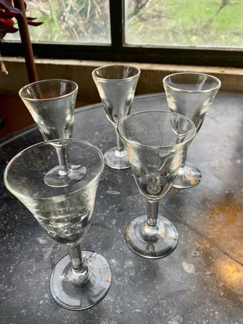 6 verres Bistrot anciens à Porto - 6 Ancient French Bistrot aperitif glasses