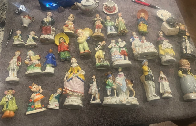Huge Lot Of Vintage Antique Occupied Japan Figurines Vase Cup Saucer Teapot