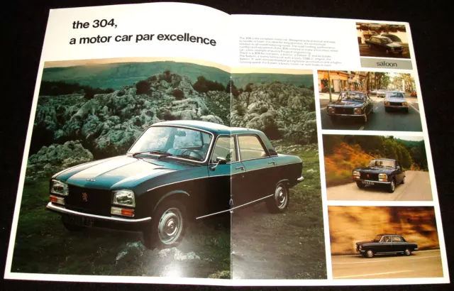 Peugeot 304 Saloon & Estate Uk Sales Brochure 1976 2