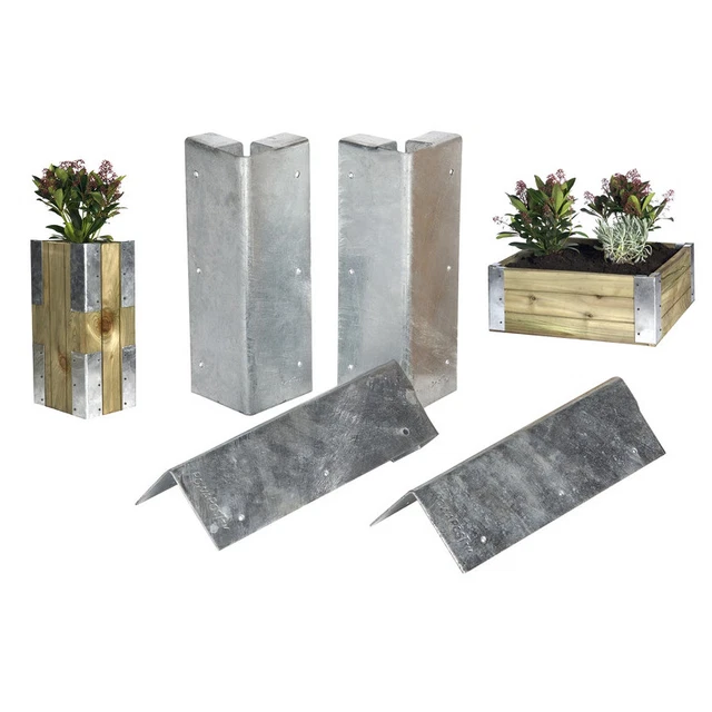 RAISED BEDS GALVANISED Corner / Angle Bracket Kit Garden Brackets + Fixings £17.99 PicClick UK