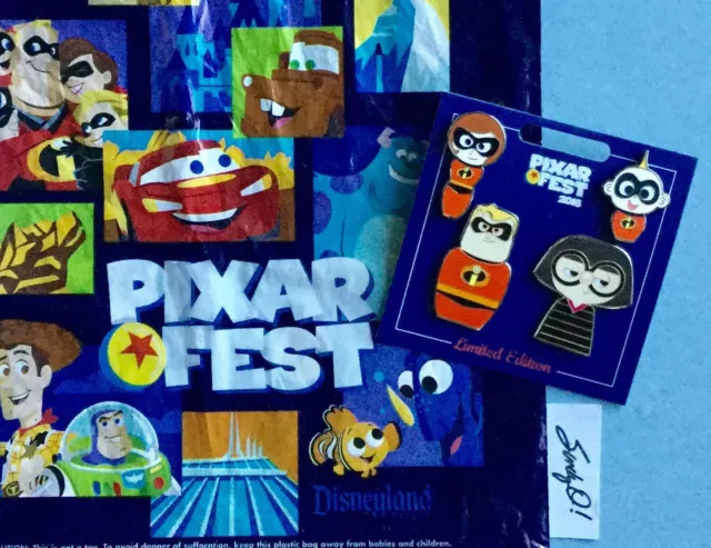 Disney The INCREDIBLES PIXAR FEST (4) PIN SET 2018 Limited Ed. NEW