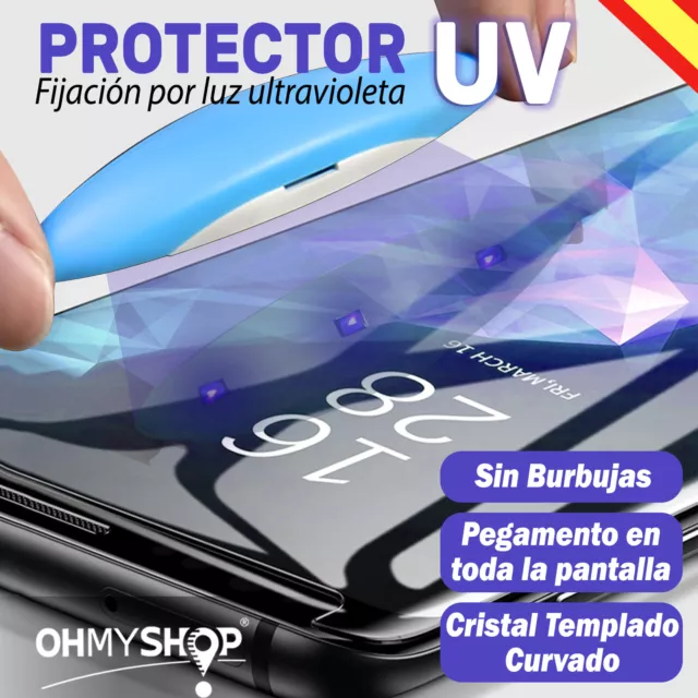 Protector Pantalla Samsung Galaxy S8-S9-S10-S10e/Plus Note 8-9 UV LED 9H