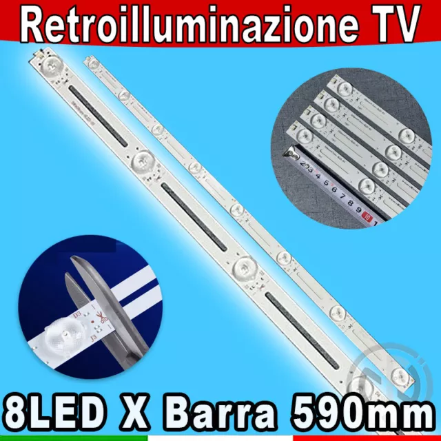 BARRE retroilluminazione TV LED Universale da 8 LED