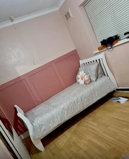 SINGLE SLEIGH BED & with mattress £180.00 PicClick UK