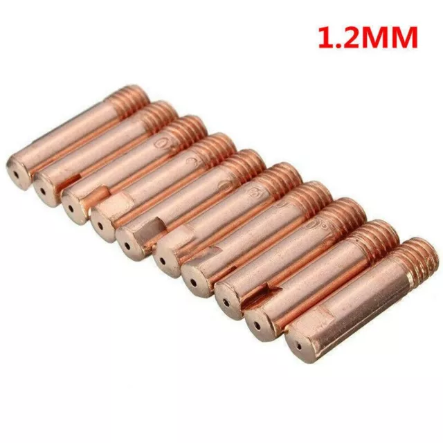 MB 15AK MIG MAG Welding Torch Contact Tip M6 Copper Gas Nozzle Set - Pack of 10