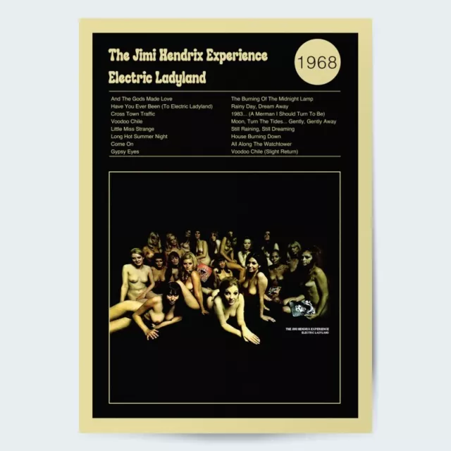 The Jimi Hendrix Experience Electric Ladyland Fine Art Album Poster