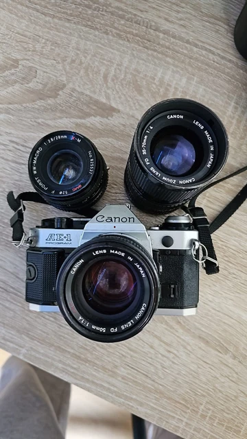 Canon AE-1 Programm mit Sigma mit 3 Objektiven