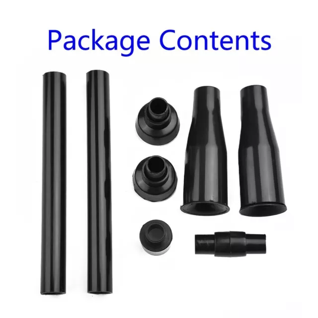 Convenient 8pcs Set of Plastic Fountain Nozzles Black Easy Installation