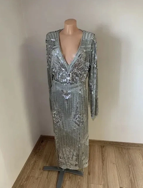 asos geo sequin dress ARRANGE embellished geo sequin shoulder pad midi dress in lemon