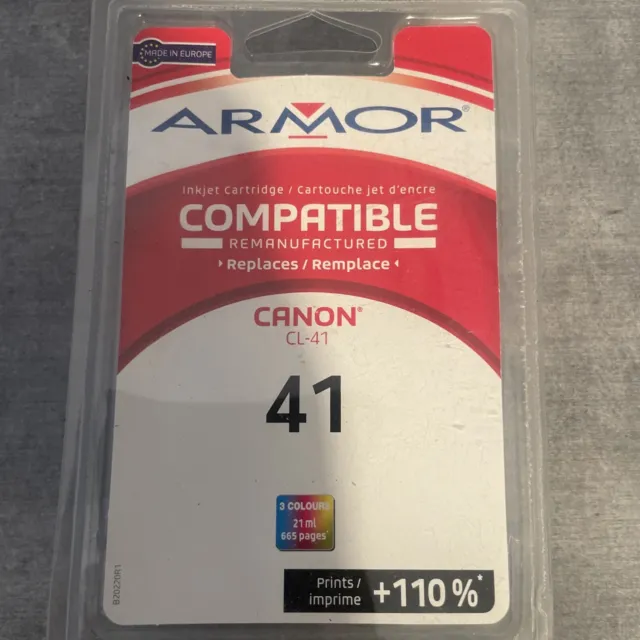 Pack de 2 Cartouche d'encre ARMOR noire et 3 couleurs compatible