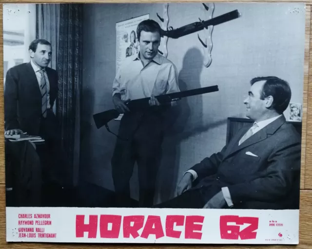 HORACE 62 trintignant aznavour photo exploitation cinema originale '61 a28