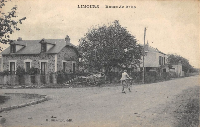 Cpa 91 Limours Route De Briis