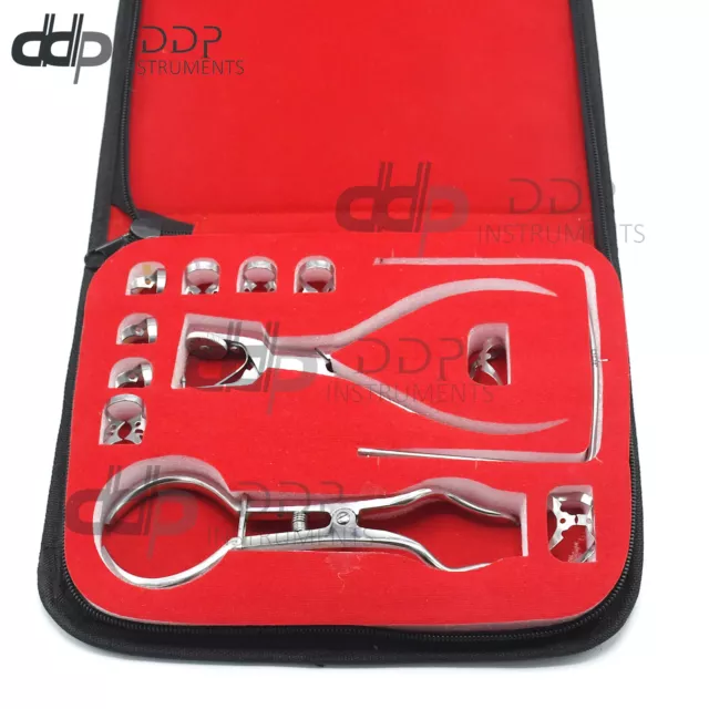 12 Pieces Rubber Dam Starter Kit With Ainsworth Frame Clamps Dental Ins DN-2207