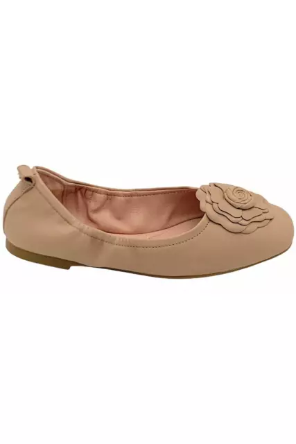 Taryn Rose Ballet Flats w/ Rose Detail Rosalyn Nude