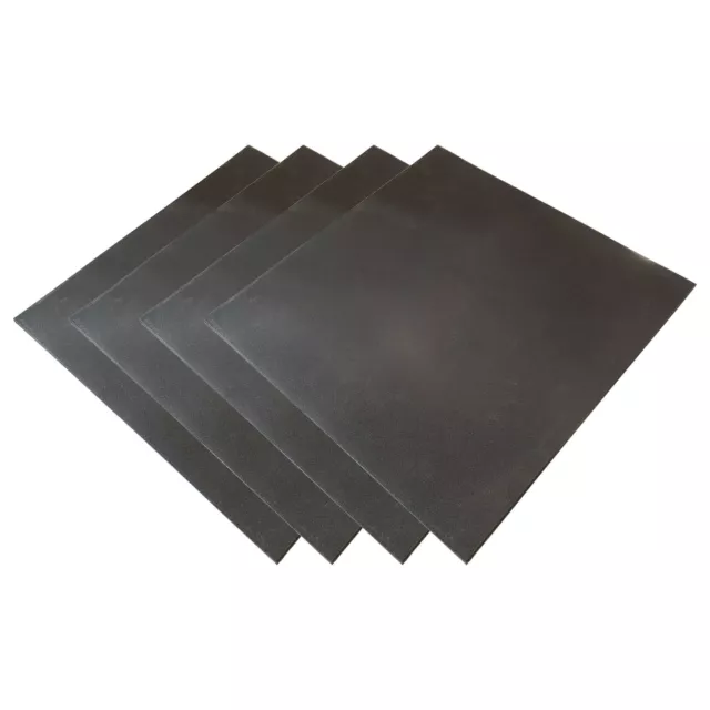 4 Pack 15mm Rubber Gym Flooring BLACK / BLUE Fleck Dense Tile Mat 1m x 1m