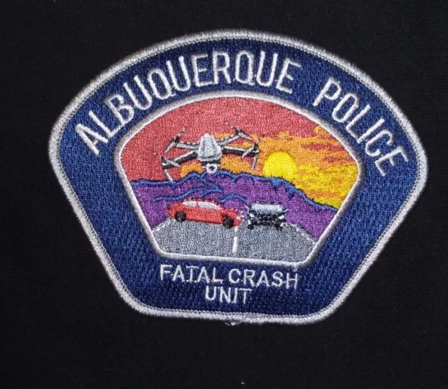 New Mexico Albuquerque Police Patch Blue W/ Silver Trims Fatal Crash Unit