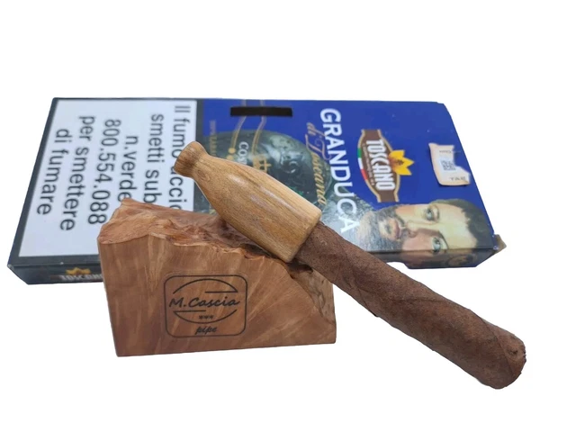 Talamona Toscano La Pipa Per Sigaro Italy La Pipetta Fuma Toscani Appl Sabbiata Rossa - Foto 2