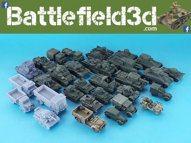 20mm-1/72 Resin British Vehicles (Wheeled)