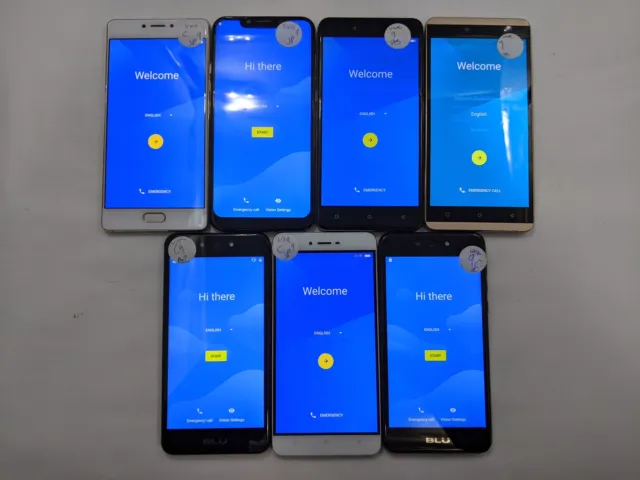 Parts and Repair Assorted BLU Phones Unlocked Check IMEI (UNTESTED) Lot of 7