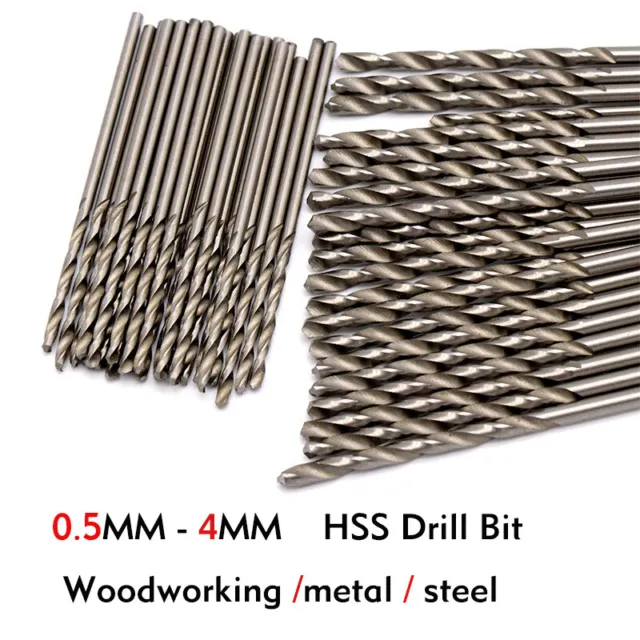 Mini Tiny Micro HSS Twist Drill Bits 0.5mm-4mm Hand Model Craft DIY Tool