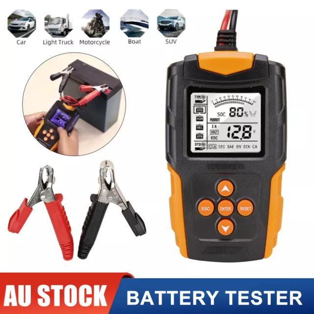 12V 24V Car Battery Tester System Analyzer 3AH-200AH Charging Load Tester Tool