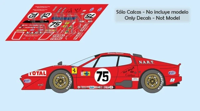 Modèle Réduit Ferrari 305 GT4 BB #75 - 24h Le Mans 1977, 1/43 Meri Kits (occasion)