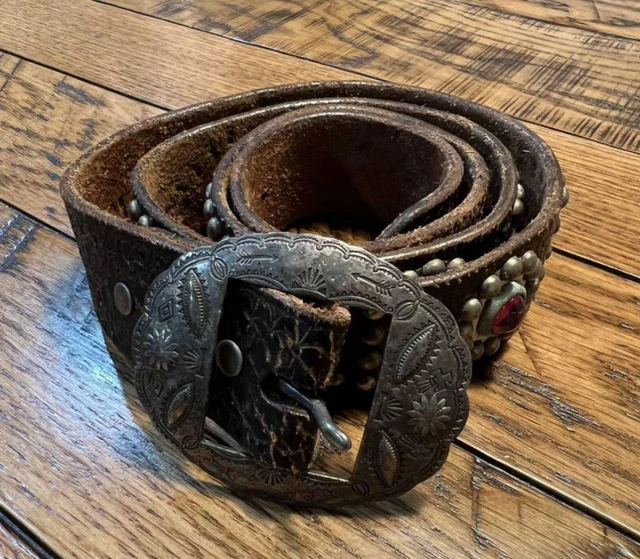 RRL studded belt No.1482