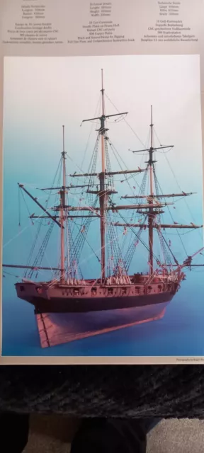 HMS Snake 1797 1:64 Scale Caldercraft model Nelsons Navy series