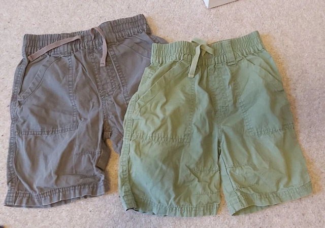 Next 2 x Boys Shorts Grey & Khaki, Age 3-4