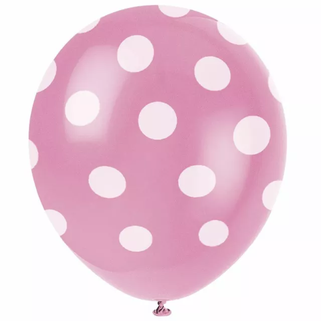 Latex Light Pink Polka Dot Balloon Birthday Wedding Xmas Halloween Party DecorX6 3