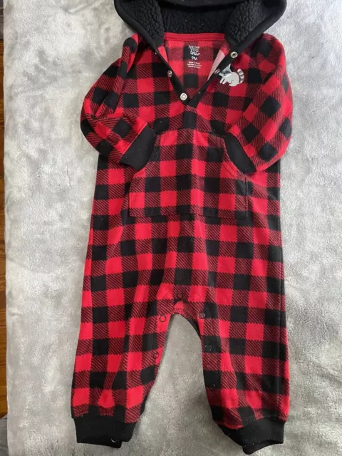 New Baby Girl Boy Clothes Carters 9 Months Coverall Fleece Jumpsuit With Hood