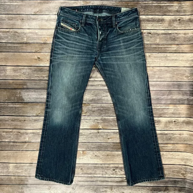 Diesel Zatiny Regular Bootcut Jeans 30x30 Mens Blue Denim USA Made Pants 00N73