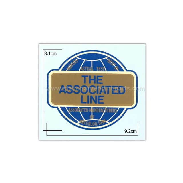 Amanco Stationary Engine "The Associated Line" Water Slide Transfer Decal