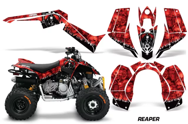 ATV Graphics Kit Quad Decal Sticker For Can-Am DS90 2007-2018 REAPER RED