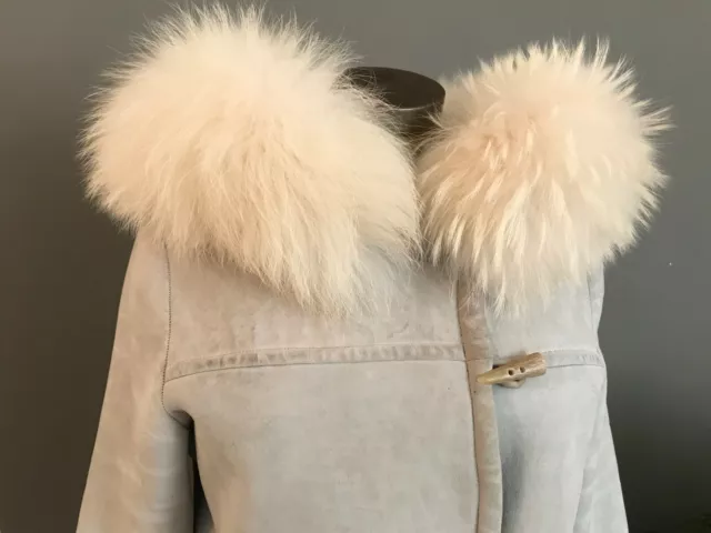Genuine NIGEL PRESTON & KNIGHT Shearling Fur Trim Jacket - Size S Genuine NIGEL PRESTON & KNIGHT Shearling Fur Trim Jacket - Size S