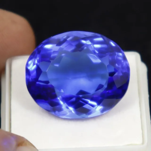 Pietra preziosa sfusa con tanzanite blu brillante naturale rara da 28,45 ct...