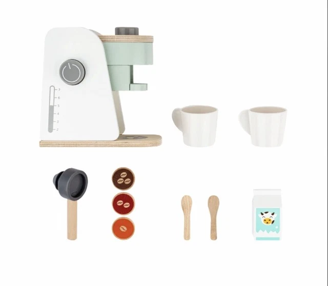 LIDL PLAYTIVE WOODEN Toys Coffee Machine Set NEW 🔥 £21.00 PicClick UK