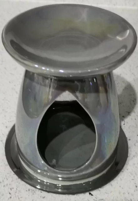 Grey Iridescent Wax Melt/Oil Burner New Boxed 💥REDUCED 💥