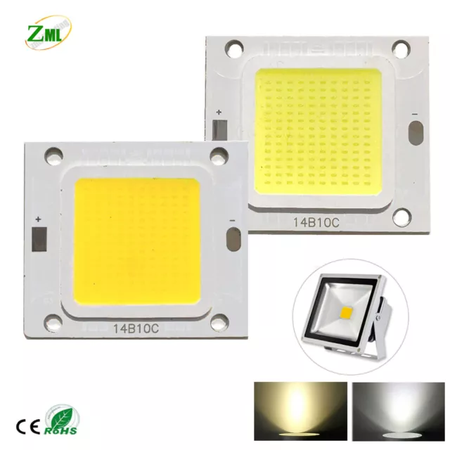 10W 20W 30W 50W 70W 100W LED Chip COB High Power SMD White Fit Floodlight DIY