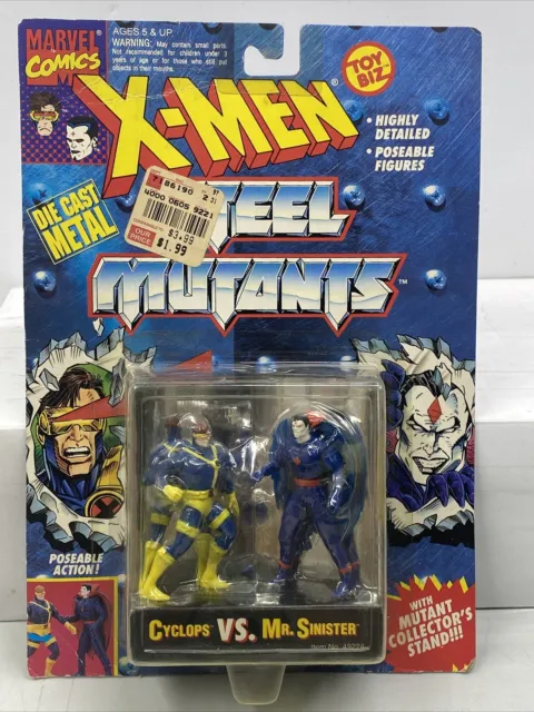 X-Men Steel Mutants Cyclops VS. Mr. Sinister 1994 NIP Die Cast Metal Poseable