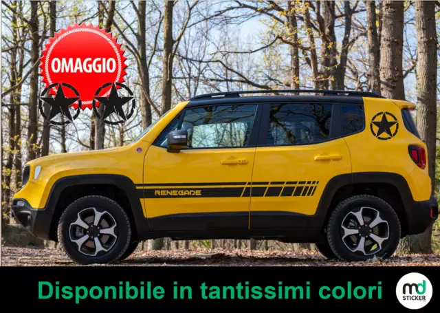 Adesivi laterali JEEP RENEGADE sticker decalcomania fasce laterali auto