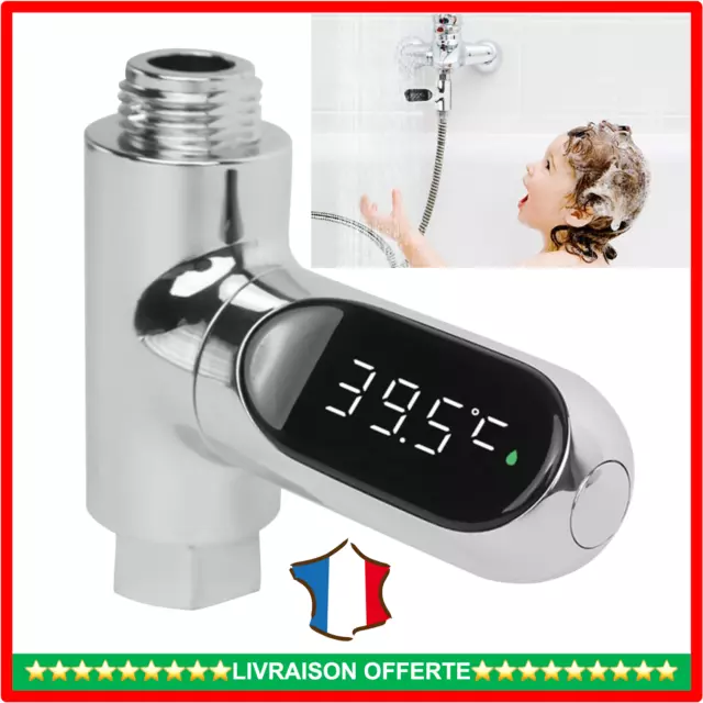 THERMOMETRE Robinet Douche Manuel salle de bain affichage LED mitigeur pour bébé