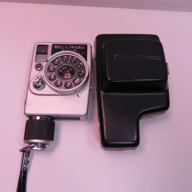 CÁMARA DE PELÍCULA VINTAGE BELL & HOWELL ESFERA 35 35 mm con estuche