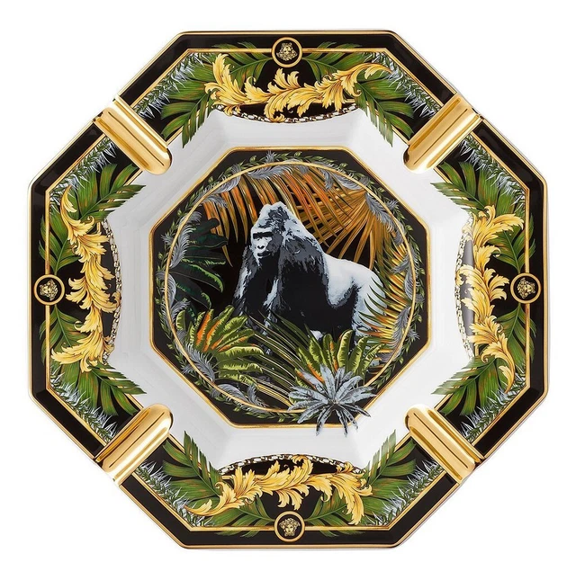 Rosenthal Versace Le Règne  Animal BOB / Gorilla  Ascher 14 cm  Achteckig Neu