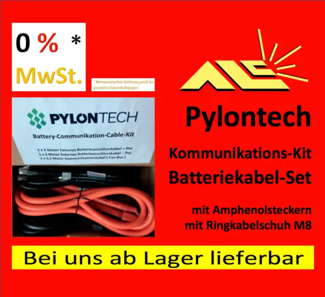 Batteriekabel für Pylontech US2000C US3000C US5000 UP2500, RECHNUNG m. 0% MwSt.!