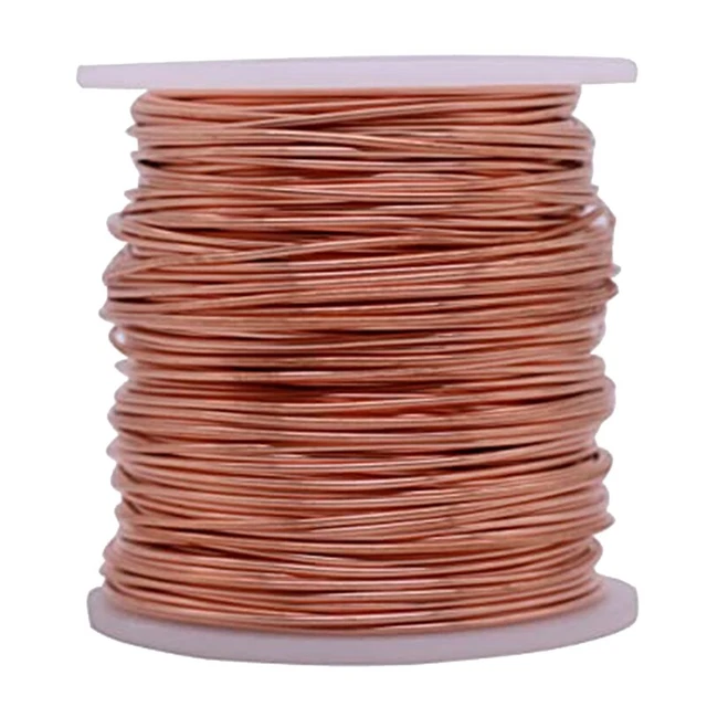 Parti in filo di rame nudo luminose, 16 AWG, diametro 0,051 pollici, lunghezza 115 pollici E1H4