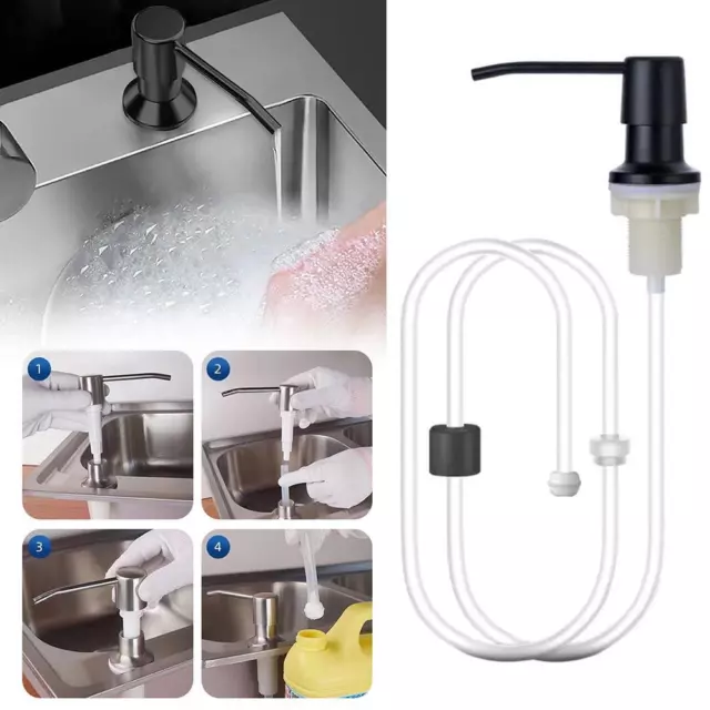 For Kitchen Accessories Bathroom Metal Built In Liquid Soap Dispense^ F5P0